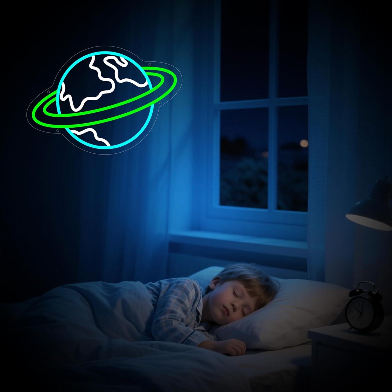 Earth Neon Sign Planet Dimmabl - Lighting Decor Living Room のレビューと価格