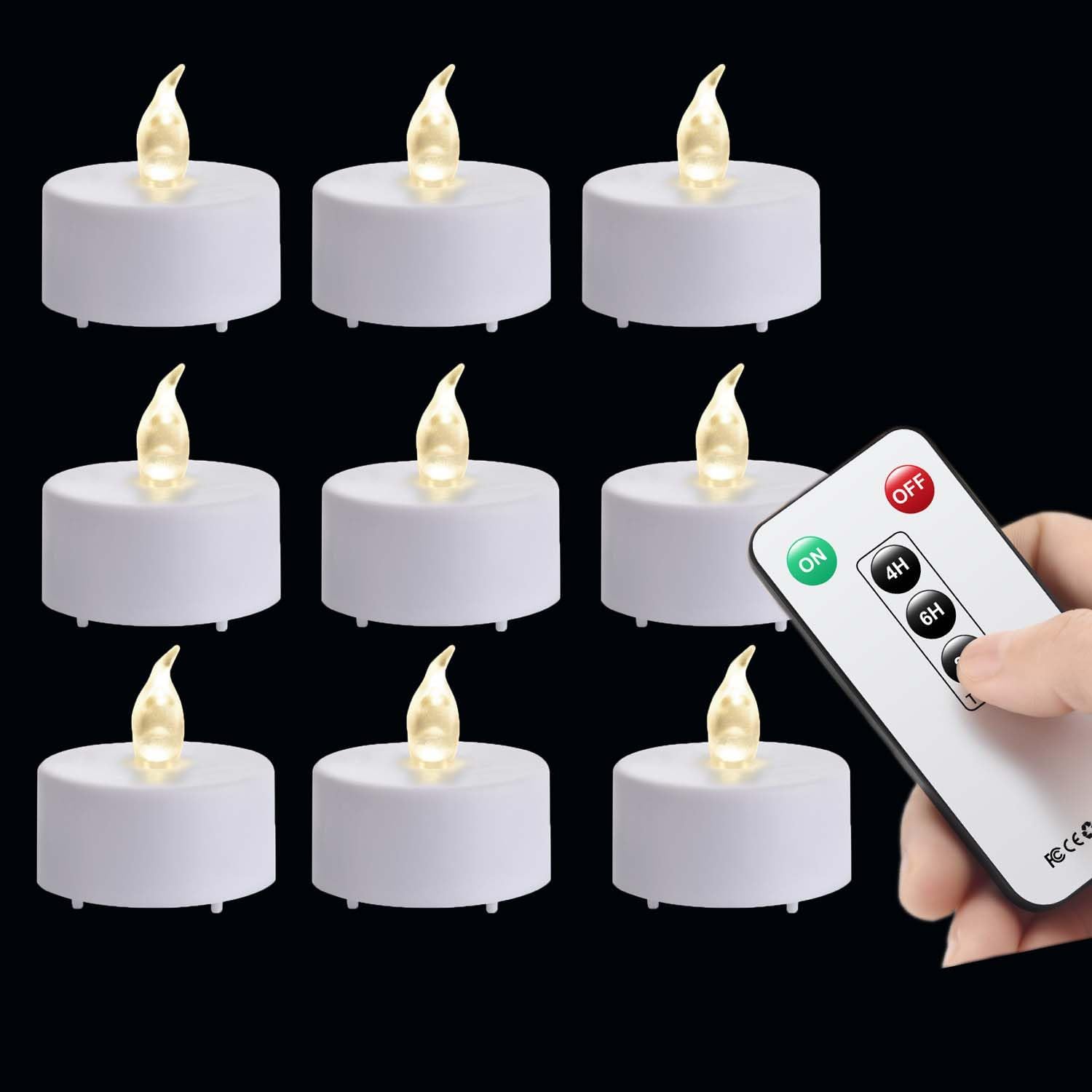 12 Pack Remote LED Tea Lights, - Decor Lighting Pack のレビューと価格