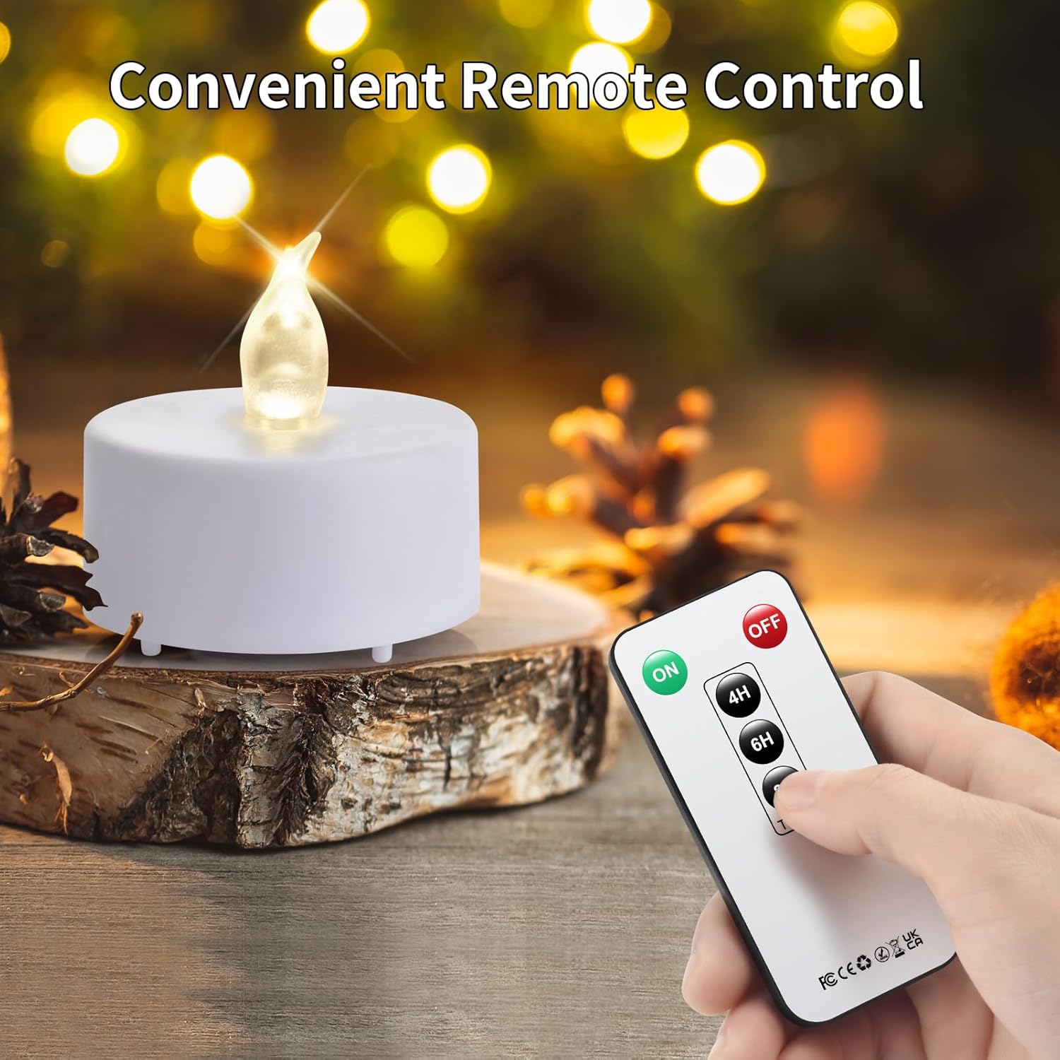 12 Pack Remote LED Tea Lights, - Decor Lighting Pack のレビューと価格