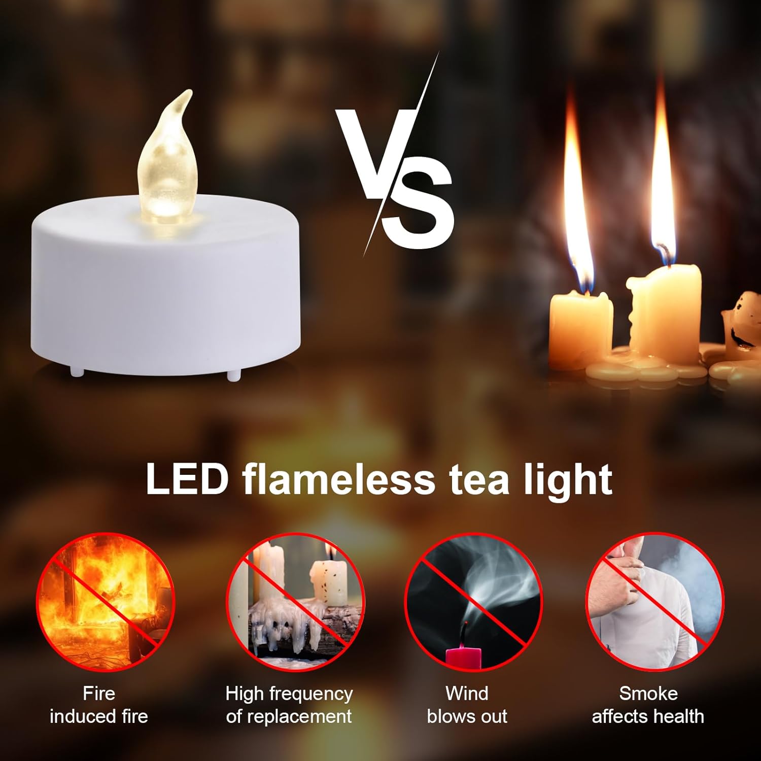 12 Pack Remote LED Tea Lights, - Decor Lighting Pack のレビューと価格