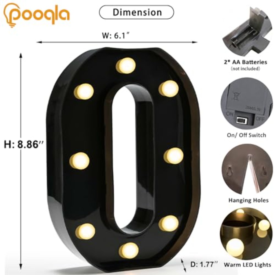 Decorative Led Light Up Number - Up Lighting Decor のレビューと価格