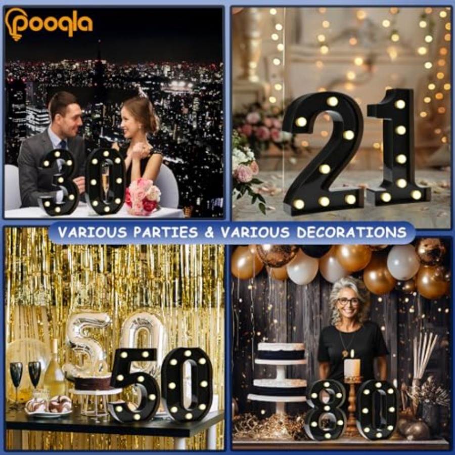 Decorative Led Light Up Number - Up Lighting Decor のレビューと価格