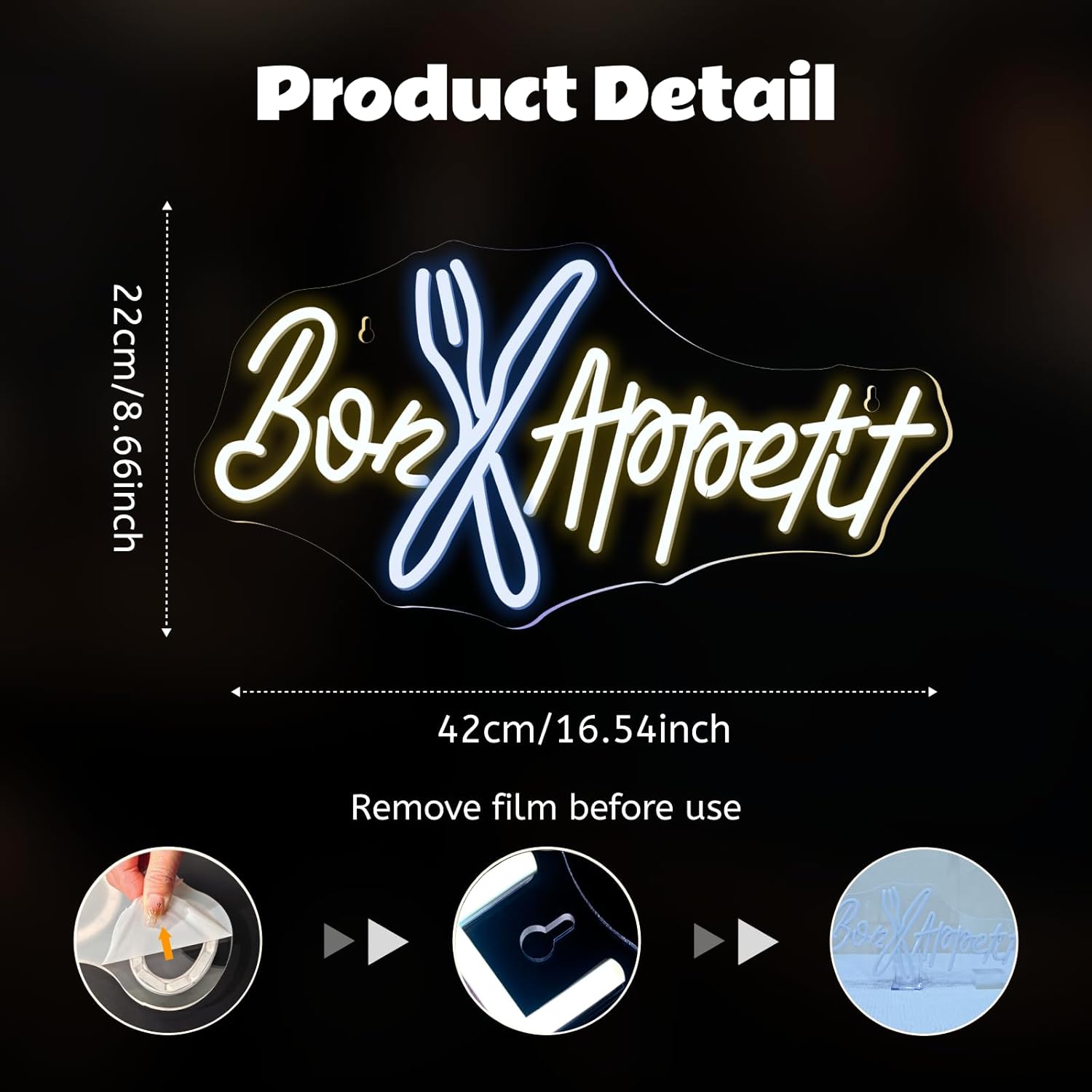 Bon Appétit Neon Sign Good App - Lighting Decoration Ideas For Home のレビューと価格