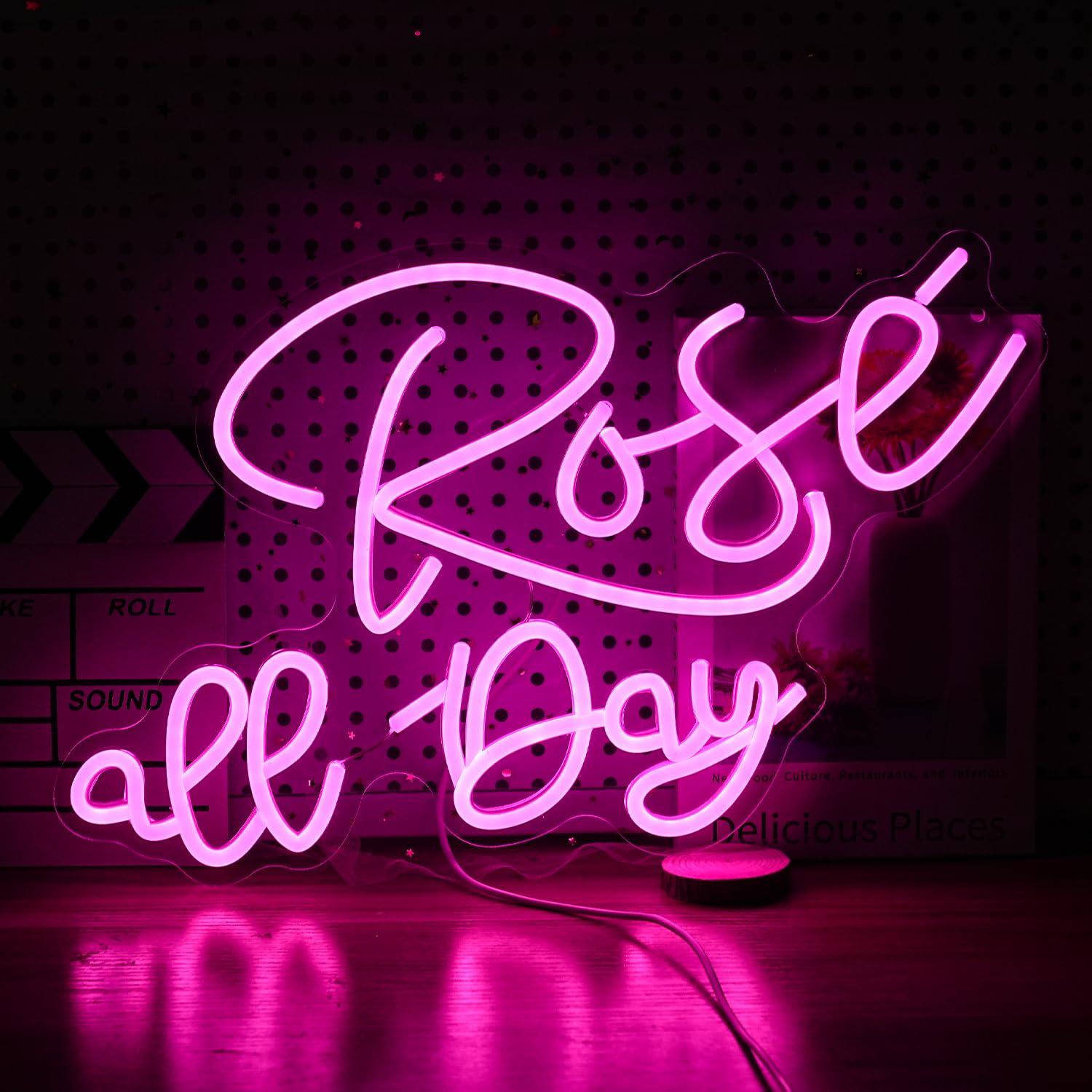 Rose All Day Neon Sign Dimmabl - Lighting Decoration For Wedding のレビューと価格
