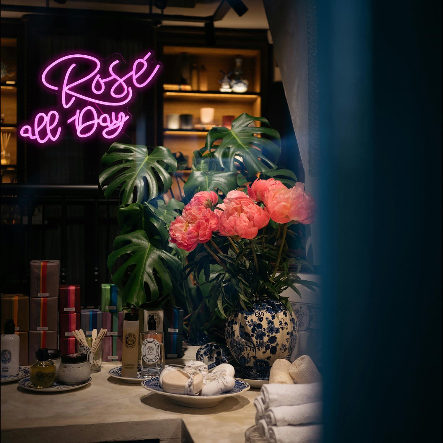 Rose All Day Neon Sign Dimmabl - Lighting Decoration For Wedding のレビューと価格