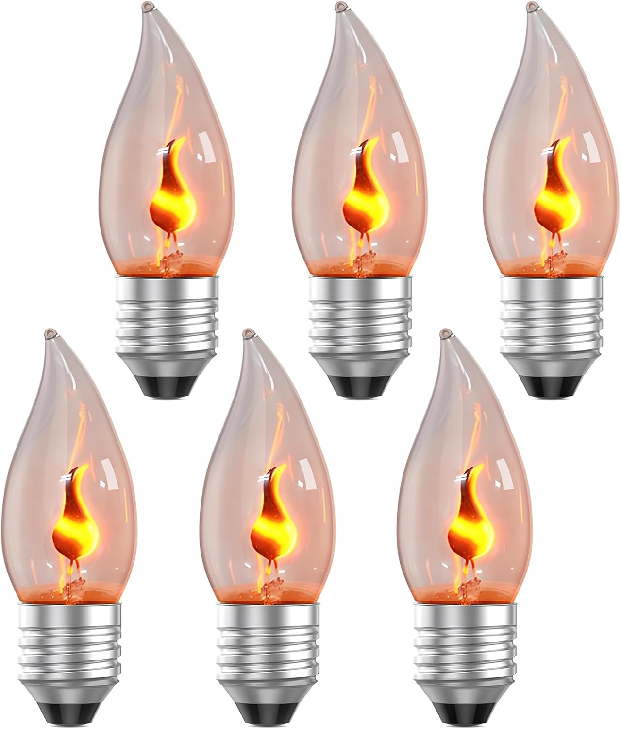 E26 Flame Light Bulbs, Flicker - Decor Lighting Pack のレビューと価格