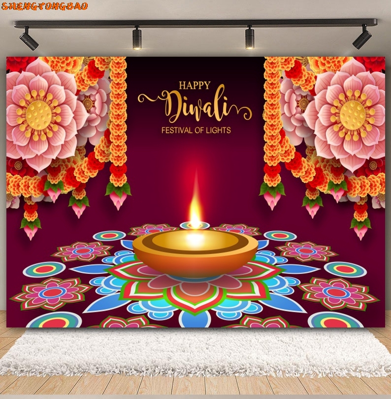 Happy Diwali Backdrop for Phot - Decor Lighting India のレビューと価格