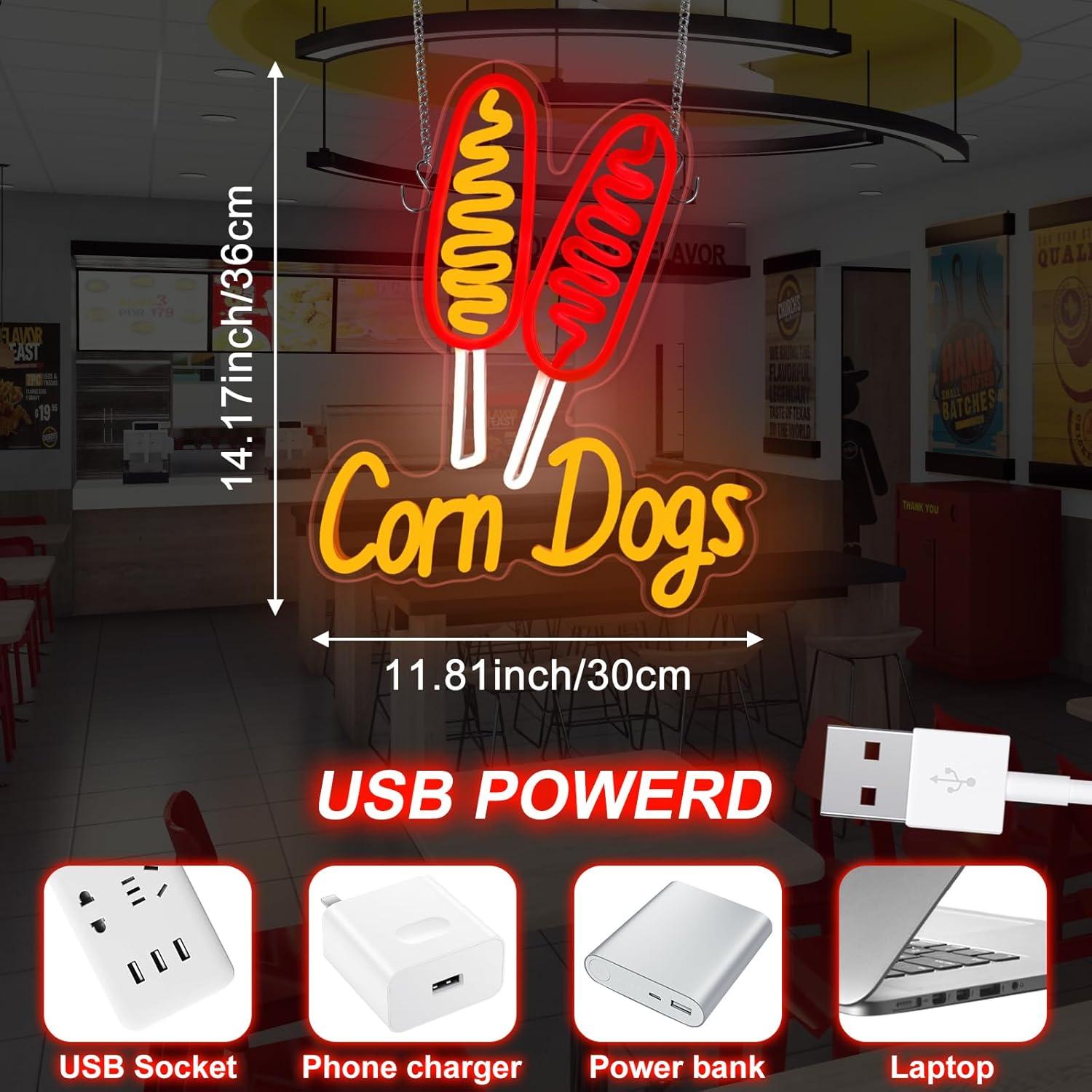 Corn Dog Neon Sign Snack USB D - Lighting Decoration For Wedding のレビューと価格