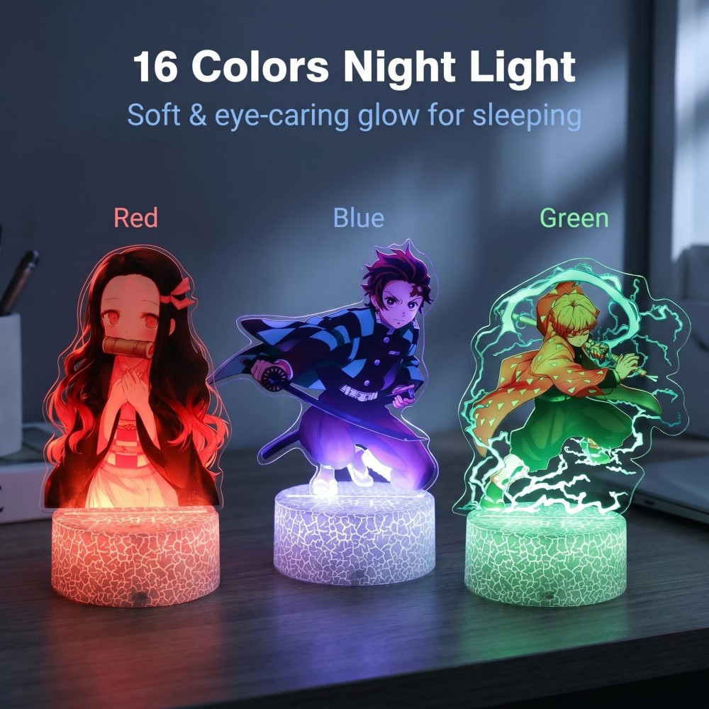 Anime Figure Tanjiro Merch 3D  - Lighting Room Decor Items のレビューと価格